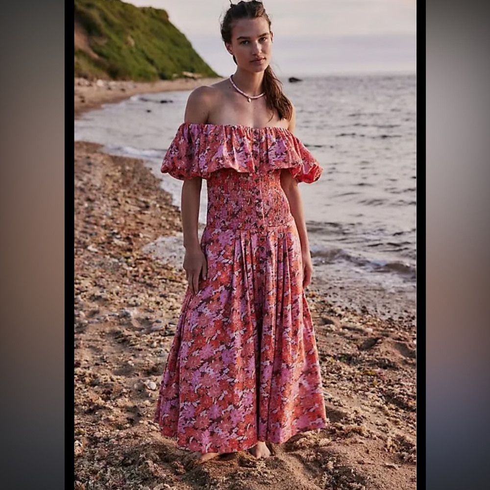 Free People Lewis Maxi Dress in the Heat Wave Combo floral print